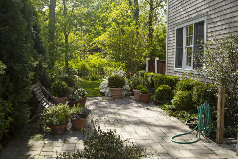 New flagstone patio installed in Old Greenwich CT