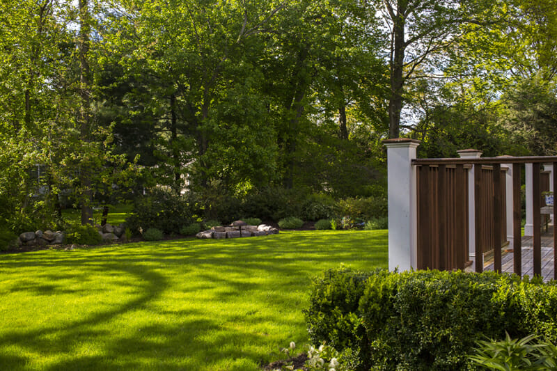 Fresh cut backyard in Cos Cob CT